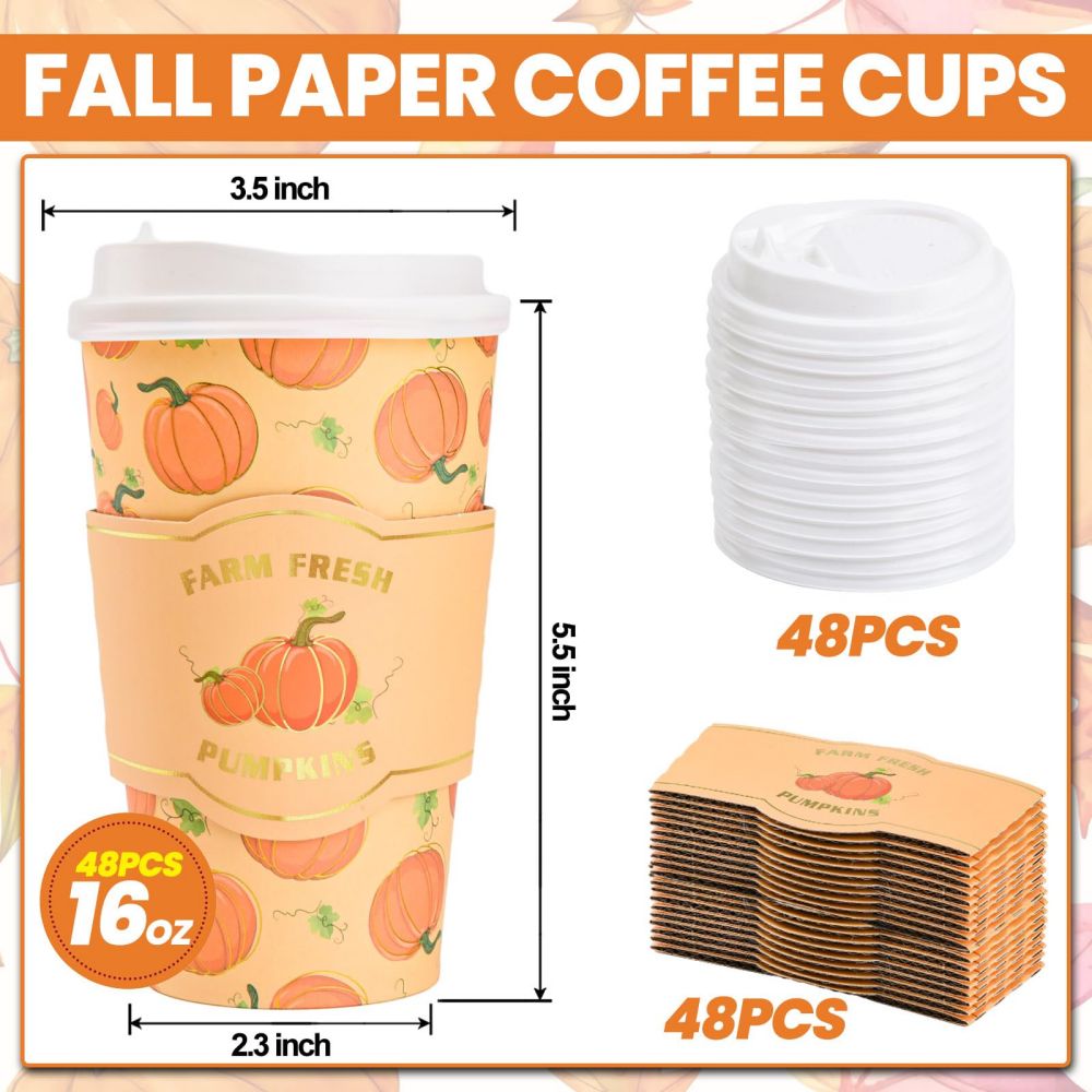 Autumn Pumpkin Design with Included Lids size