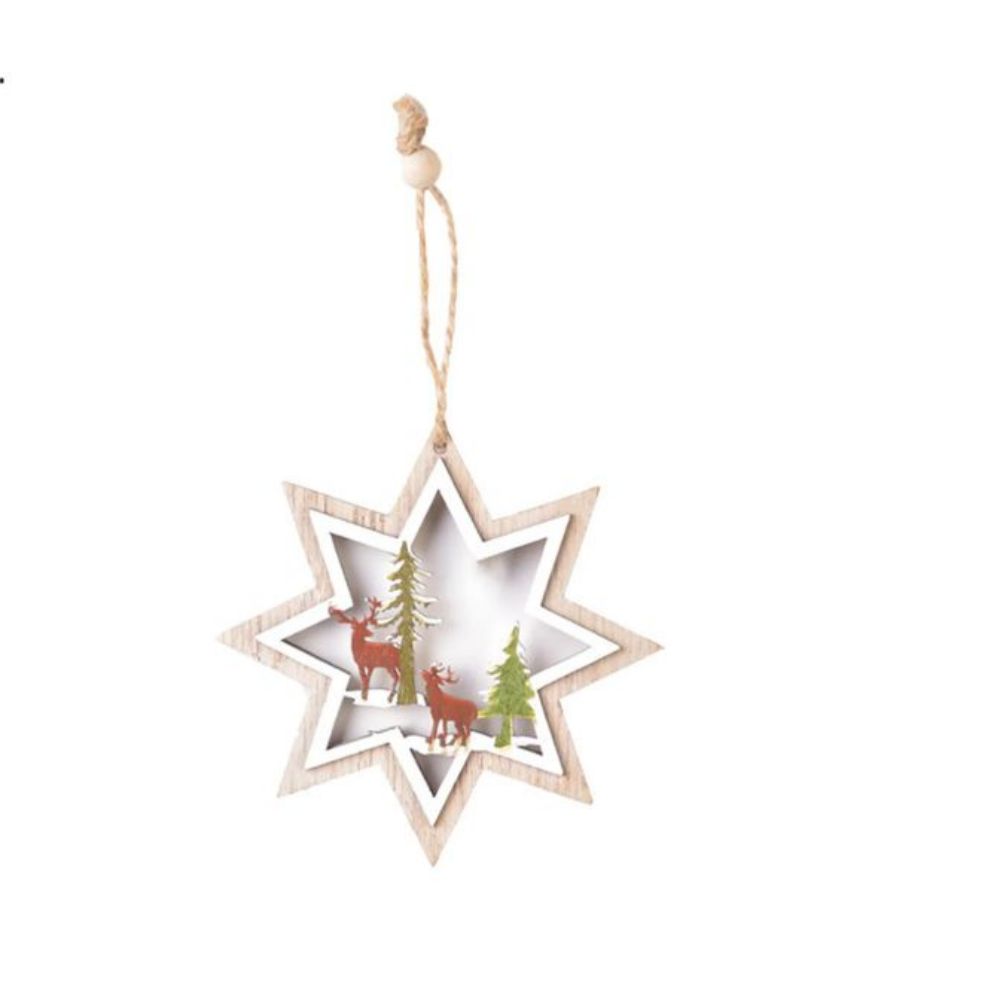 Bespoke Christmas Ornaments Supplier of Custom Hollow Laser-Cut Wood Tags