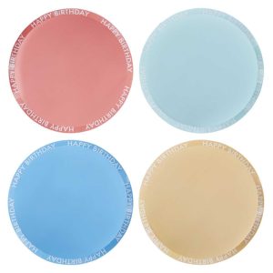 Bright Colorful Eco Friendly Personalized Birthday Paper Plates