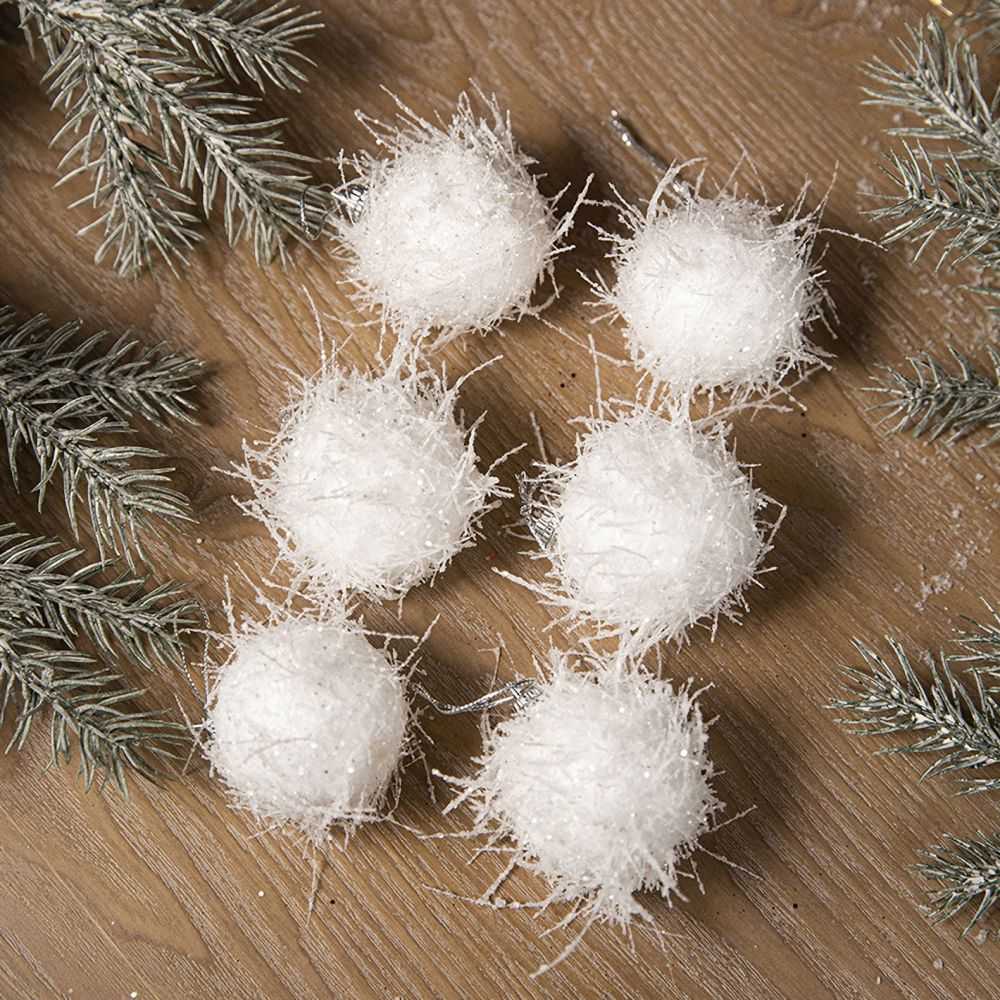 Bulk Pack Farmhouse Christmas Tree Ornaments Foam Ball Decorations