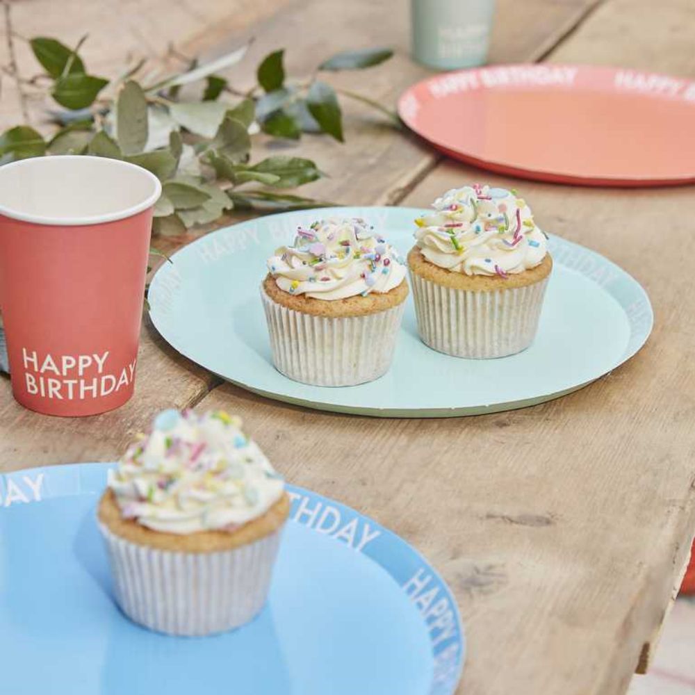 Colorful Eco Friendly Personalized Birthday Paper Plates