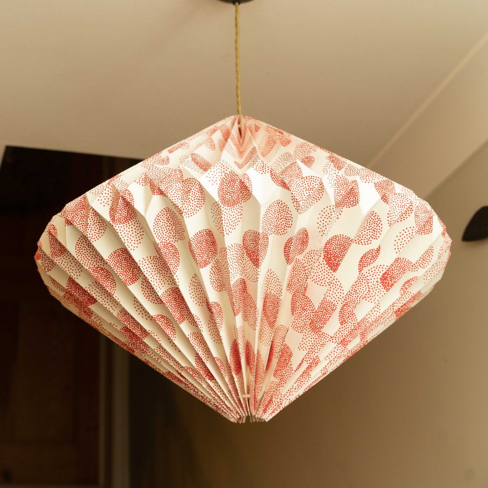 Customized Hand-Folded Paper Diamond Light Shade