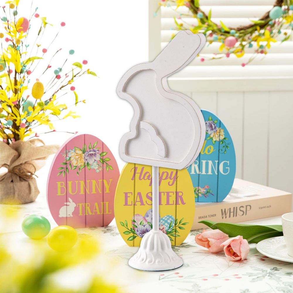 Easter Standing White Bunny Decor Rabbit Decor Figurine
