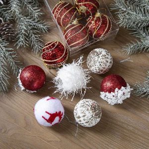 Bulk Christmas Ornaments Foam Christmas Ball Farmhouse Christmas Tree Ornaments