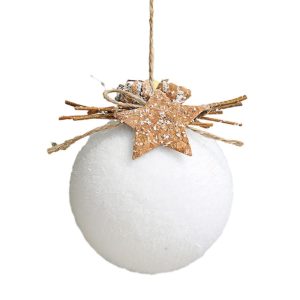 Customizable Christmas Ornaments White Foam Snowflake Balls