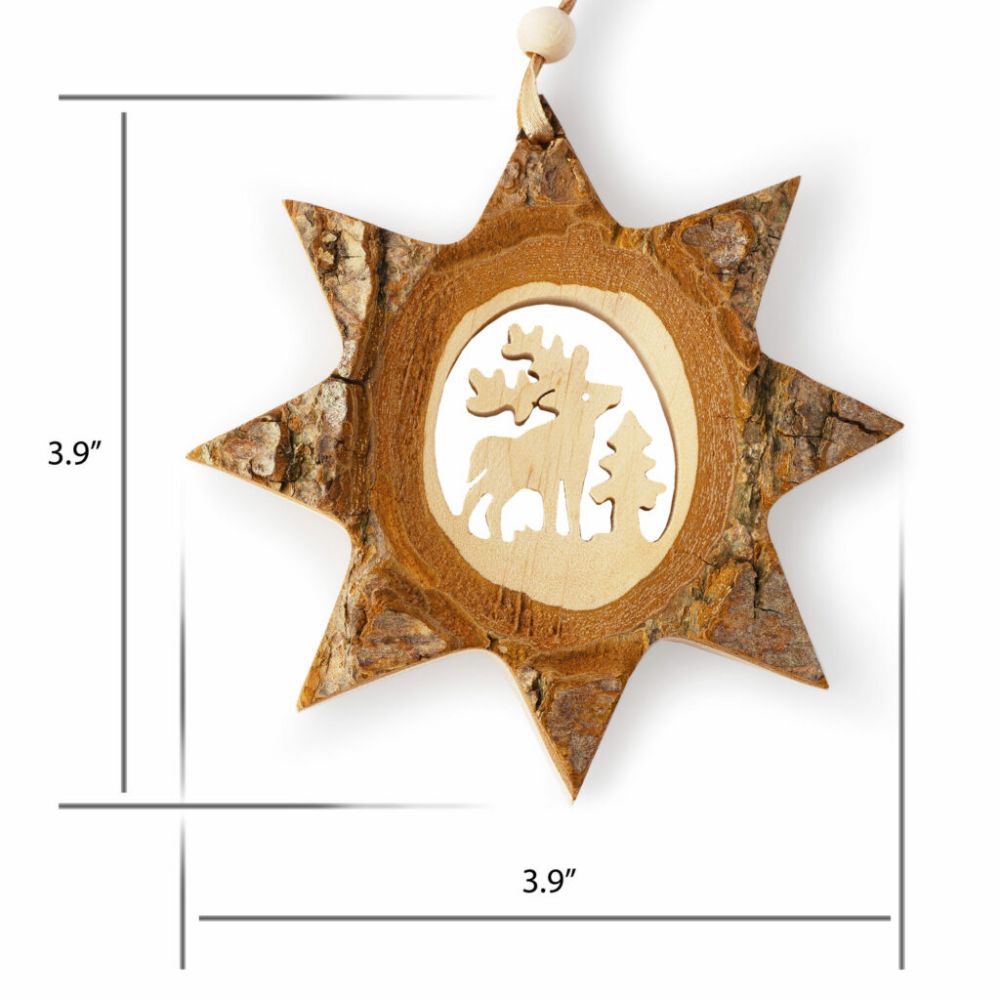 Handcrafted Wooden Christmas Tree Ornaments Customized Christmas Decor