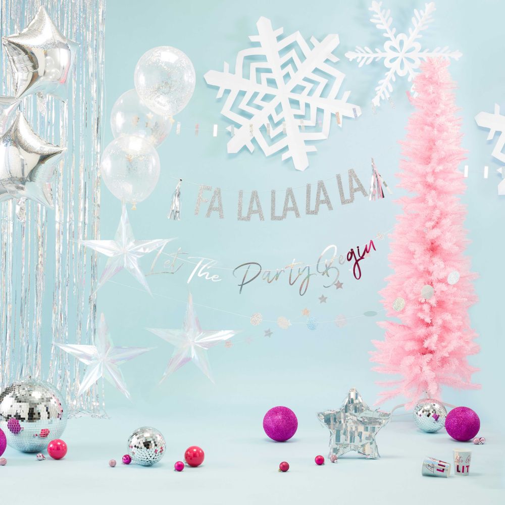 Holographic Lets Get Lit Customize Reusable Party Decorations