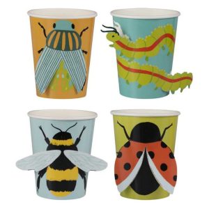 Personalized Disposable Party Cups Ladybug Party Pop Up 3D Paper Cups