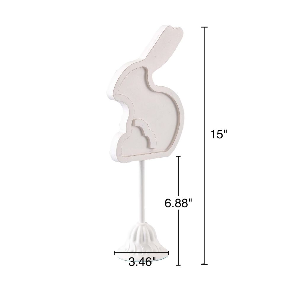 Standing White Bunny Decor Rabbit Decor Figurine Size