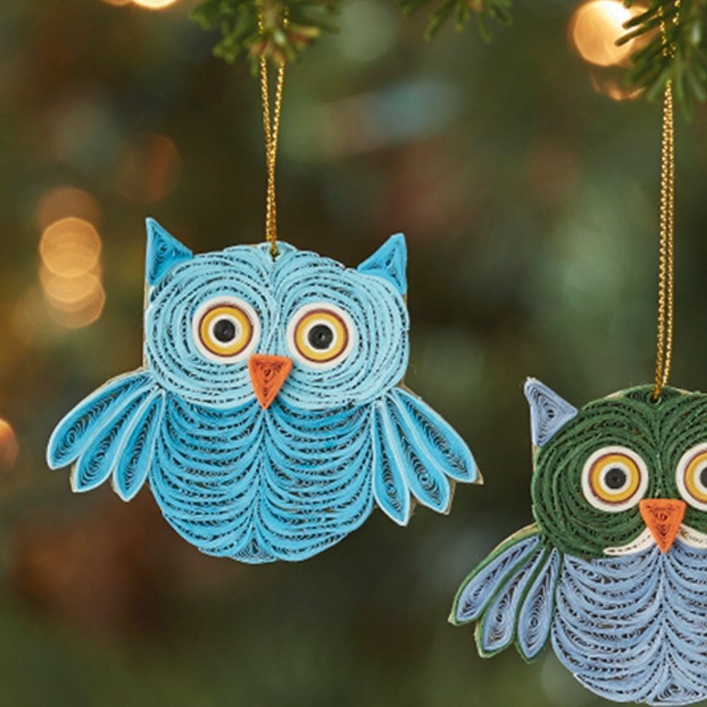 Tailored Quilled Paper Christmas Owl Ornaments Supplier for Personalized Decor