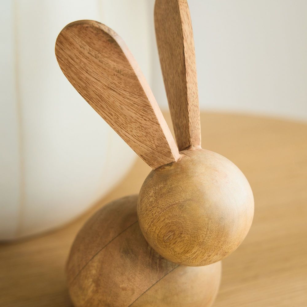Wooden Bunny Figurines