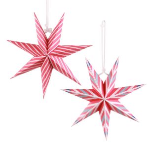 Pink Stripe Paper Star Lampshade Wholesale