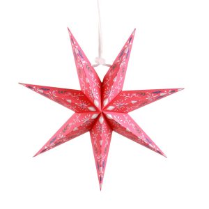 Bright Pink Seven-Pointed Paper Star Lampshade Distributor Wholesaler