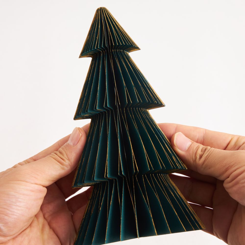 Assorted Color Paper Honeycomb Christmas Tree Ornaments