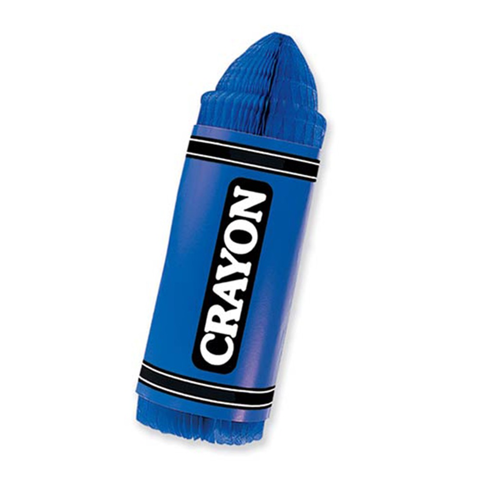 Blue Double-Sided Honeycomb Crayon Hanging Decor - Printed Design