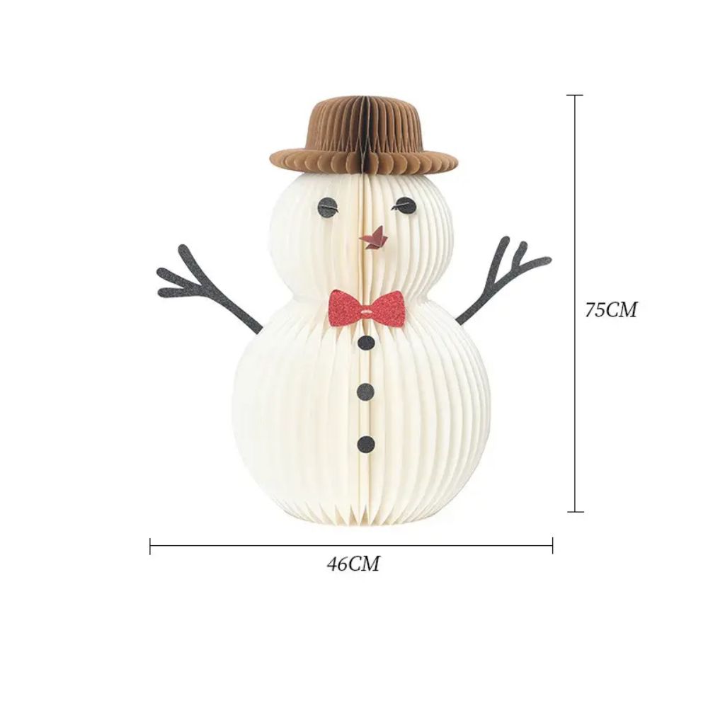Bulk Snowman Paper Honeycomb Christmas Ornaments