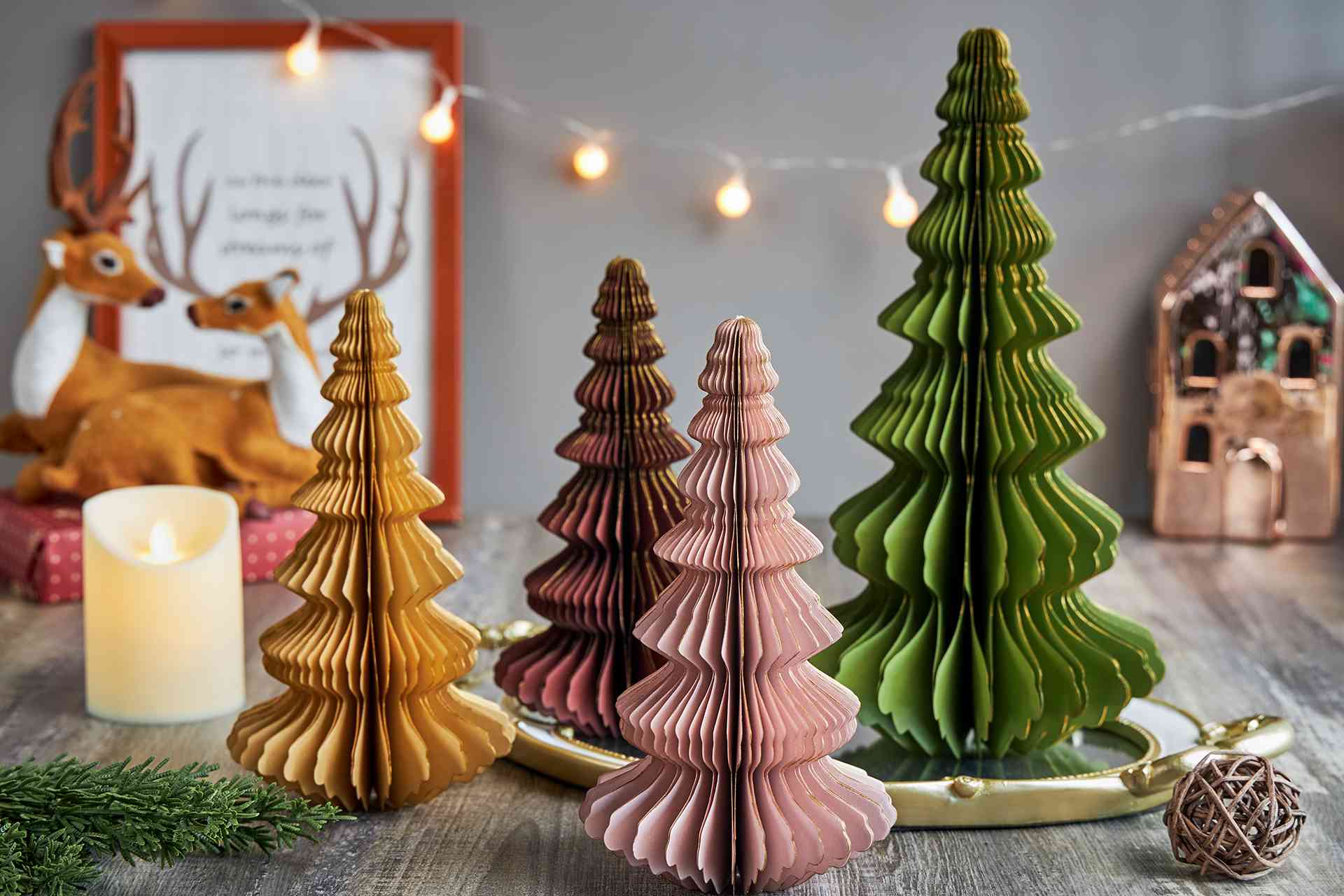 Christmas Tree Honeycomb Centerpiece Sets