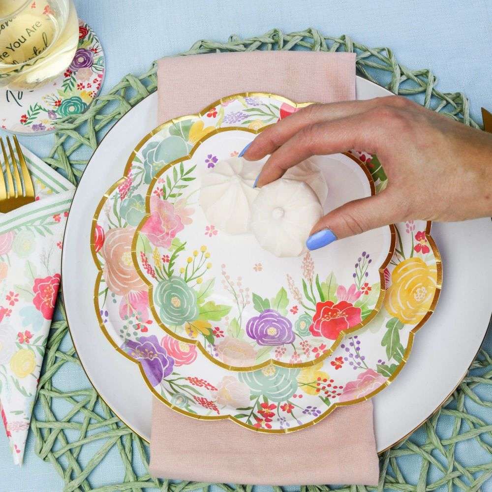 Custom 9in Decorative Paper Plates - Perfect for Wedding Parties