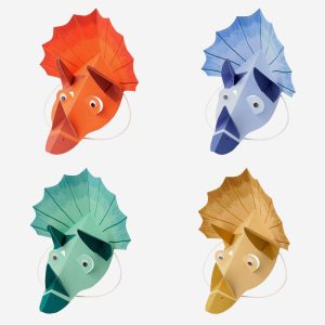 Set of 8 Dinosaur Head Party Hats Manufacturer