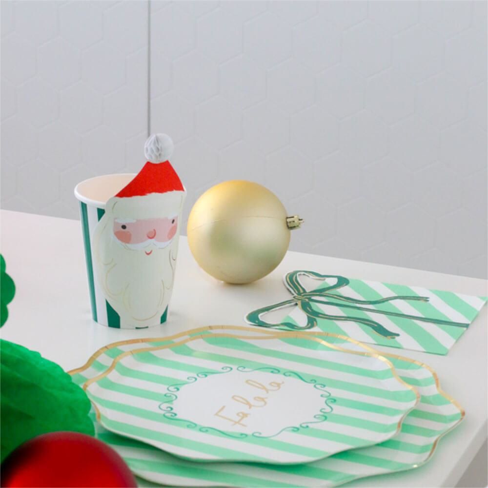 Holiday Honeycomb Paper Cups in Bulk