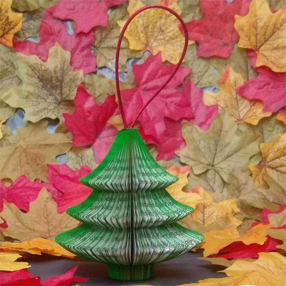 Personalized Book-themed Christmas Tree Ornament