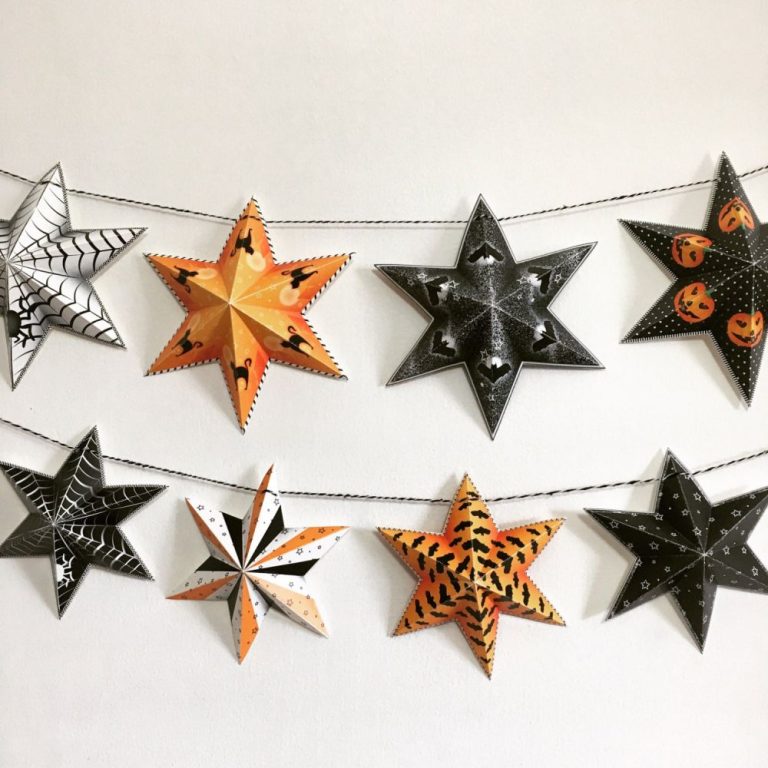 Printable Halloween Party Decoration Diy Halloween Stars Garlands Wholesale