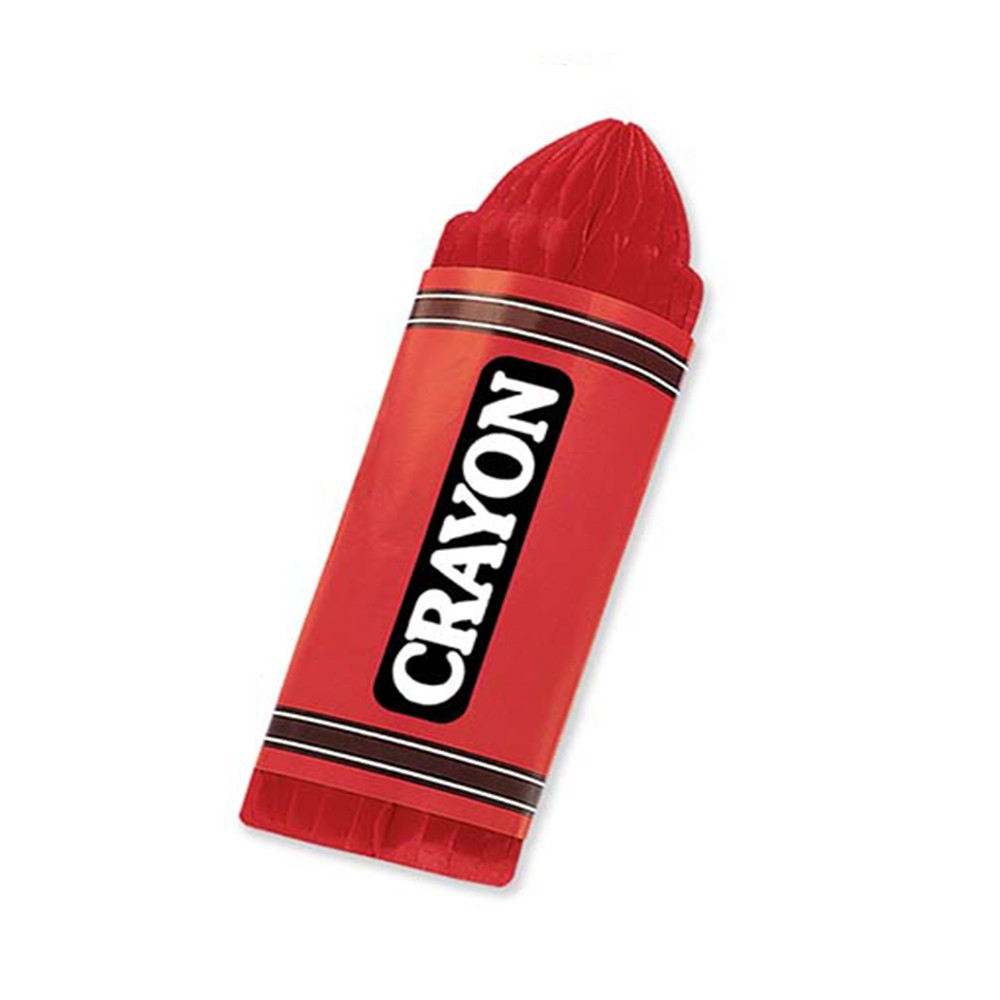 Red Printed Double-Sided Honeycomb Crayons - Hanging Decorations