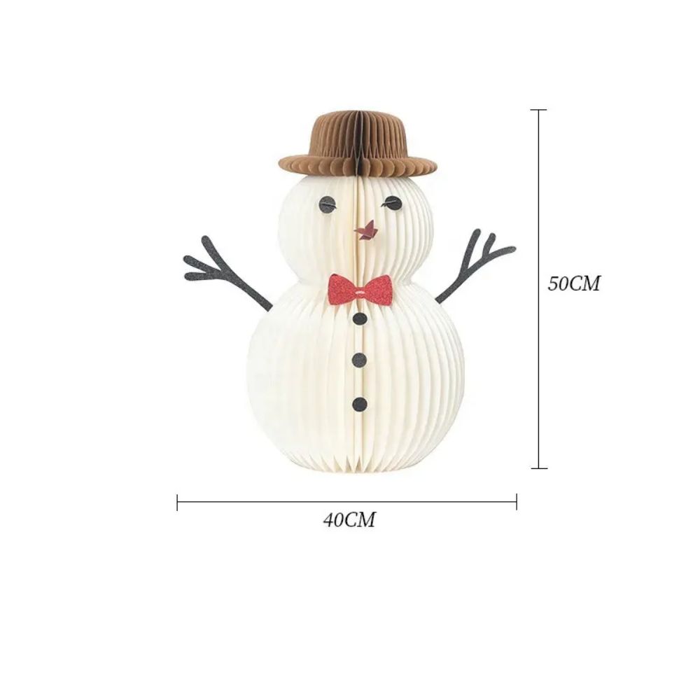 Wholesale Paper Honeycomb Snowman Christmas Decorations