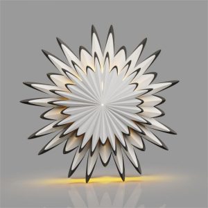Black Edge Multi-Layer Snowflake Star Paper Lamp Supplier