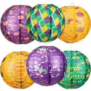 Custom Design Mardi Gras Party Supplies Masquerade Decorative Paper Lanterns