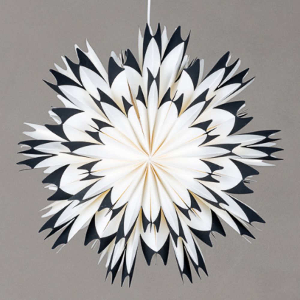 Feature Tail Pendant Intricate Folds Snowflake Fan Paper Star Light