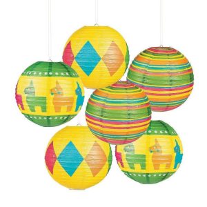 Fiesta Party Personalized Paper Lanterns Cinco de Mayo Party Supplies