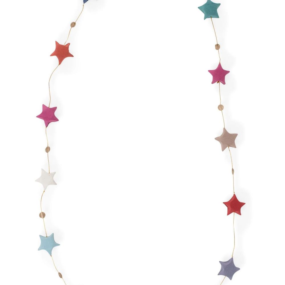 Handmade Rainbow Star Paper Garland
