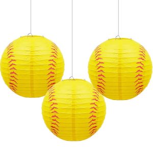 Custom Softball Paper Lanterns Decoration Sports Ball Party Lanterns