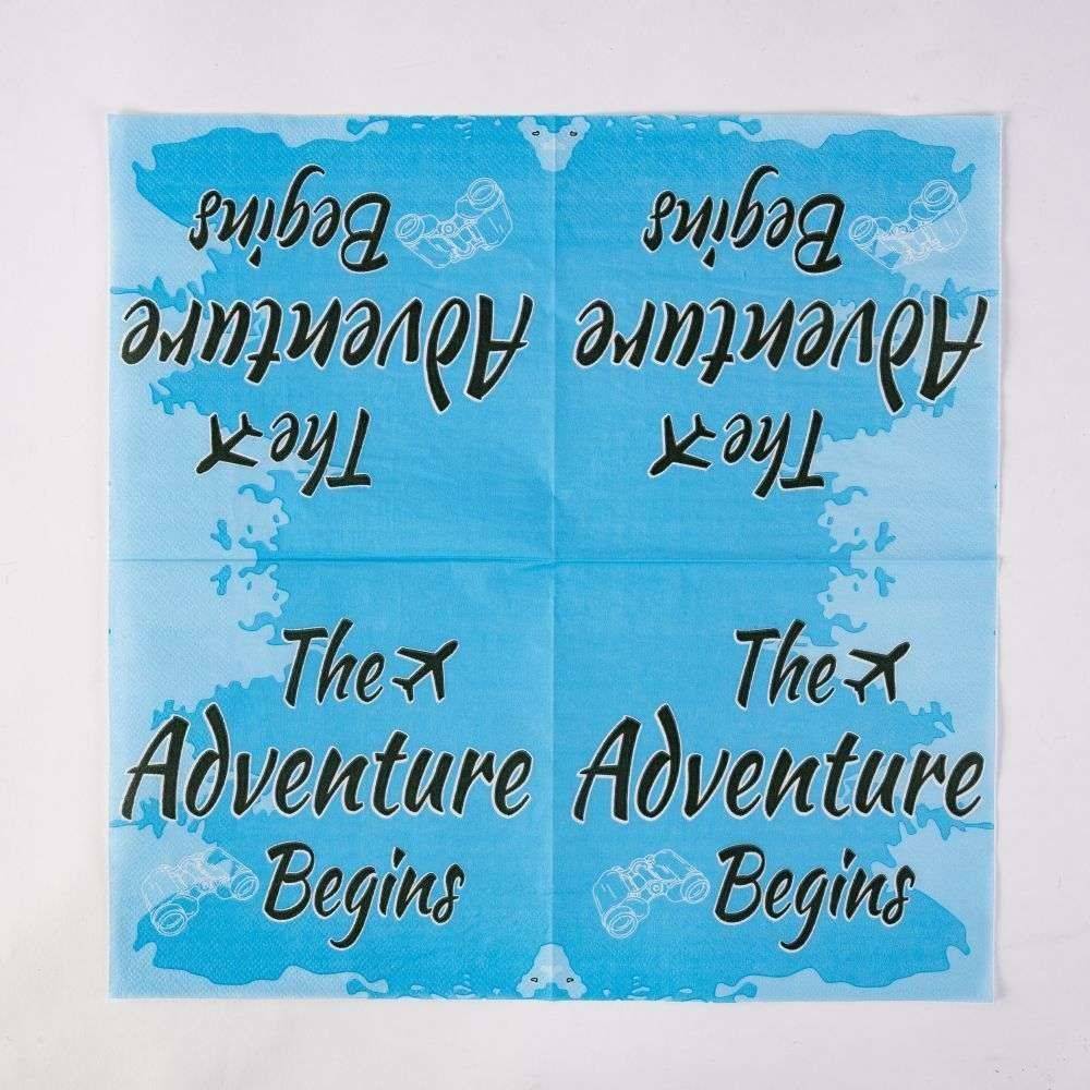 Adventure Themed Personalized Paper Napkins