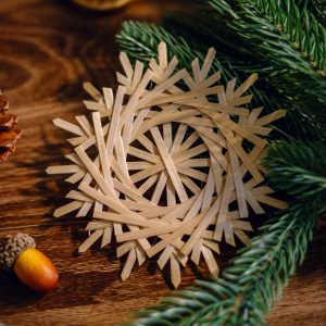 Bamboo Snowflakes Christmas Ornament Tree Topper