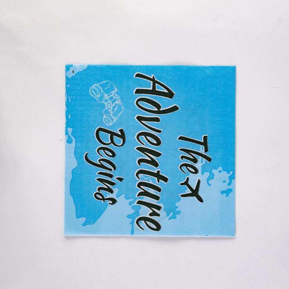 Birthday Adventure Themed Personalized Napkins