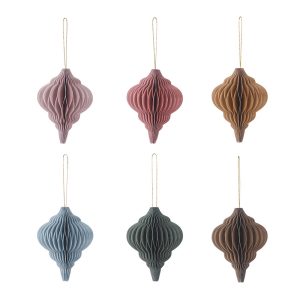 Christmas Ornaments Elegant Paper Lantern Shaped Honeycomb Decorations Wholesale