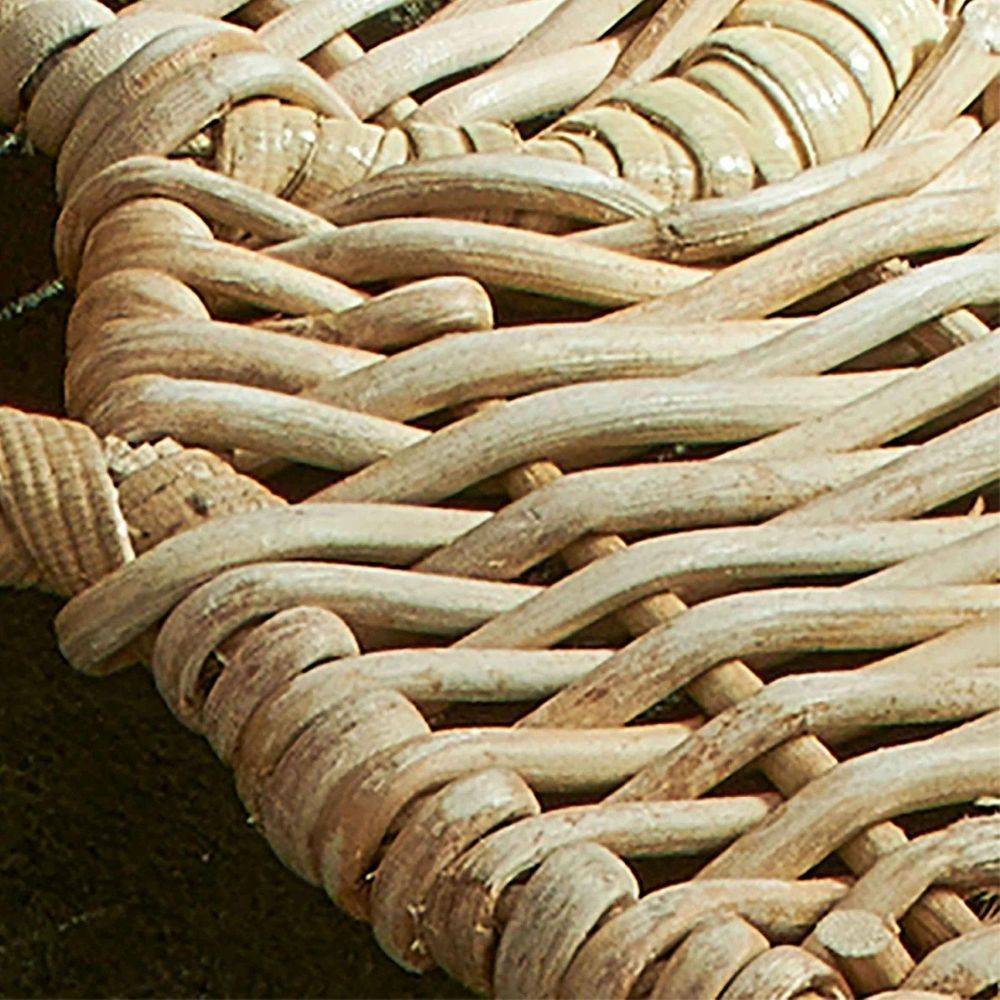 Custom Handcrafted Snowman Wrapped Rattan Ornament