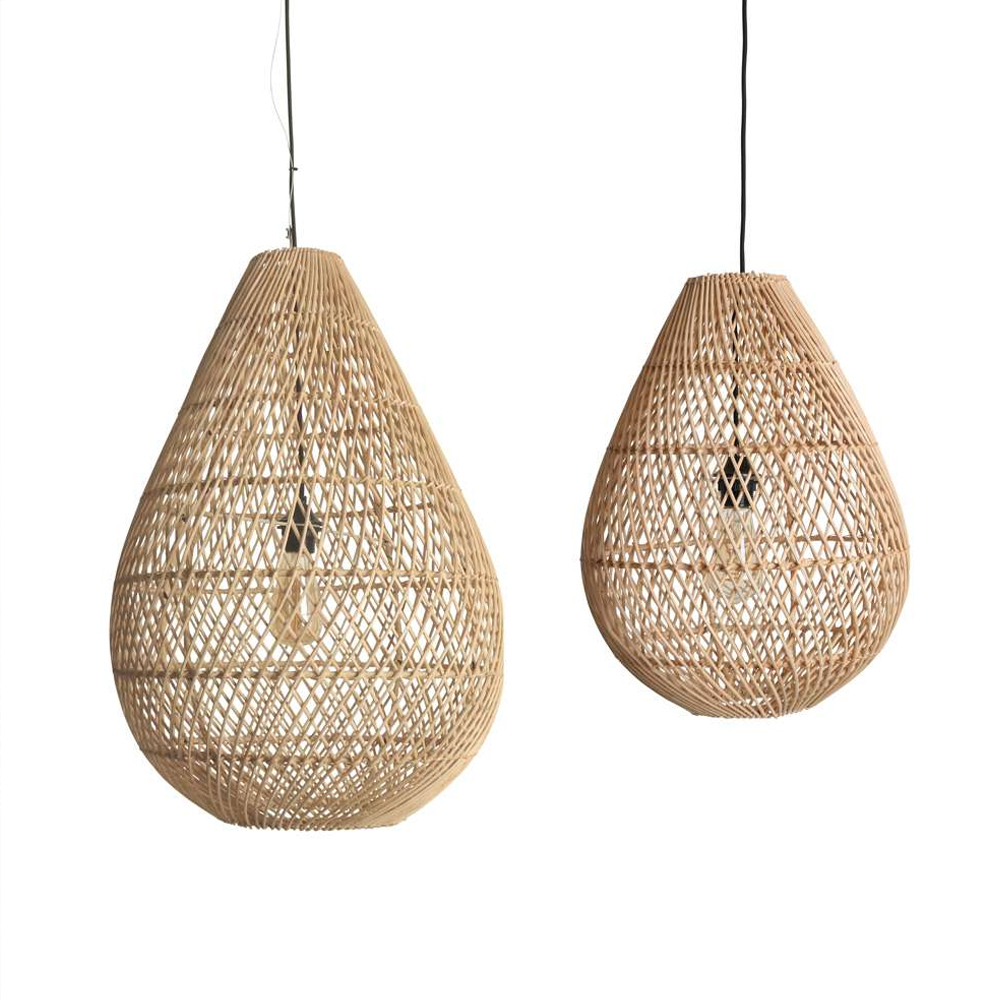 Handmade Rattan Chandelier Tear Shape Lantern Pendant_yyth (1)