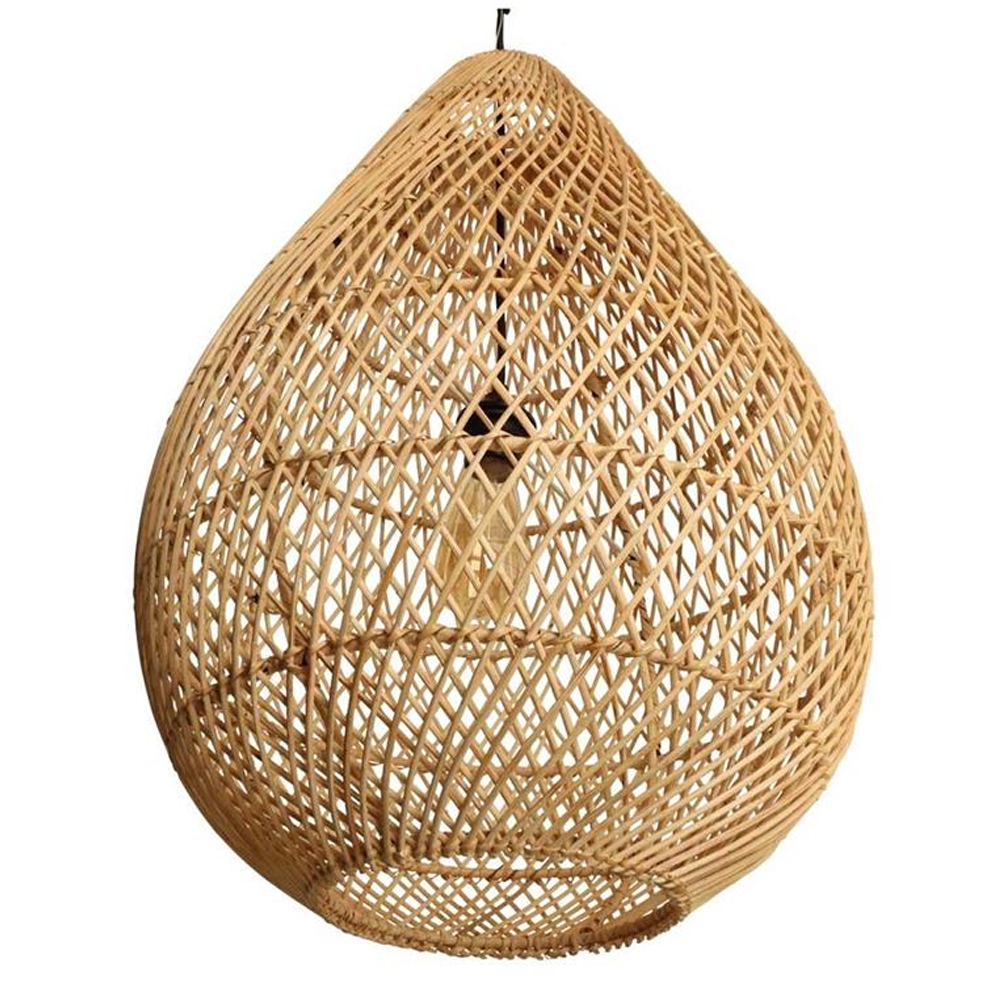 Handmade Rattan Chandelier Tear Shape Lantern Pendant_yyth