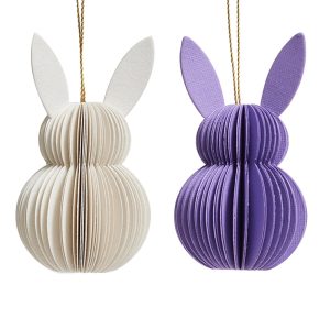 Honeycomb Paper Bunny Ornament Set Easter Party Decorations Supplier