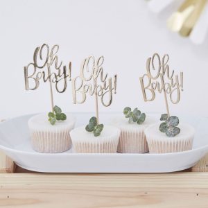 Oh Baby Baby Shower Party Pink Cake Toppers