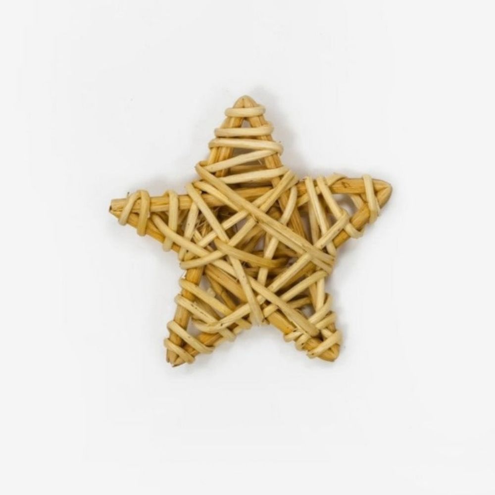 rattan star Personalized Handcrafted Weaving Christmas Tree Ornaments