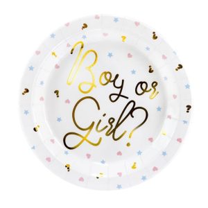 Boy or Girl Gender Reveal Lunch Paper Plates Wholesale
