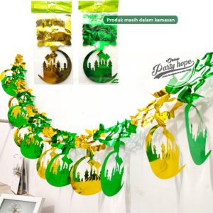 3D Eid Garland Decoration Foil Ornament Eid Al-Fitr Decoration Supplier