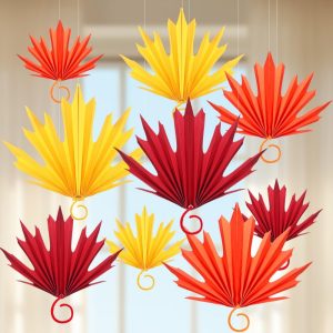 Fall Paper Fans Maple Leaves Decoration Thanksgiving Ornaments Factory