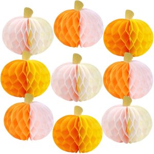 Pumpkin Honeycomb Centerpieces Fall Party Decoration Thanksgiving Centerpieces