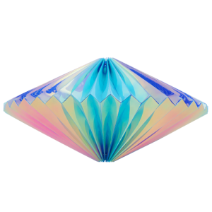 Blue Colorful Cone Aluminum Film Craft Paper Lampshade Manufacturer