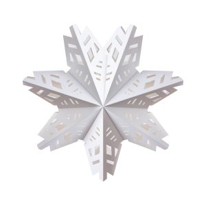 White Square Hole Origami Snowflake Paper Lampshade Manufacturer